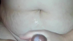 Wife giving me a handjob wants all your cum