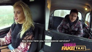 Female Fake Taxi Sexy wild blonde sucks and fucks Italian co