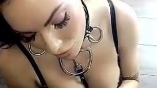 #3 - VB leashed and collard BDSM slut