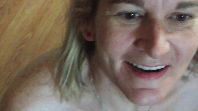 Wife rips clothes off then gives Blowjob with facial