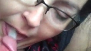 gorgeous wife loves sucking cum from my big cock