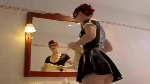 Sexy Latex Maid Luder - Scheiss Kleidträger - Du beschissenes Transvestitenschwein - Ab inne Presse du Fickabfall
