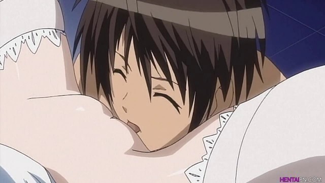 Anime barmaid love having sex with food and weird insertions
