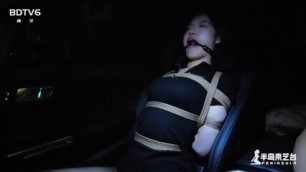 Asian Night Bondage In Car
