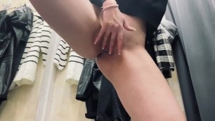 Hot Ukrainian Slut Masturbates in Shopping Mall Fitting Room